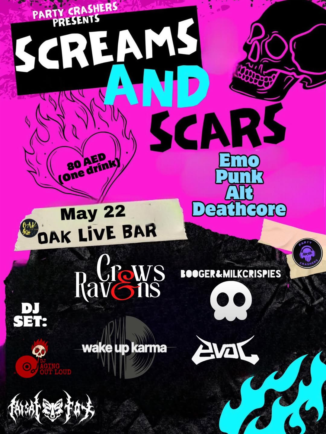 Screams and Scars - Metalcore & Emo: Volume 002 Poster
