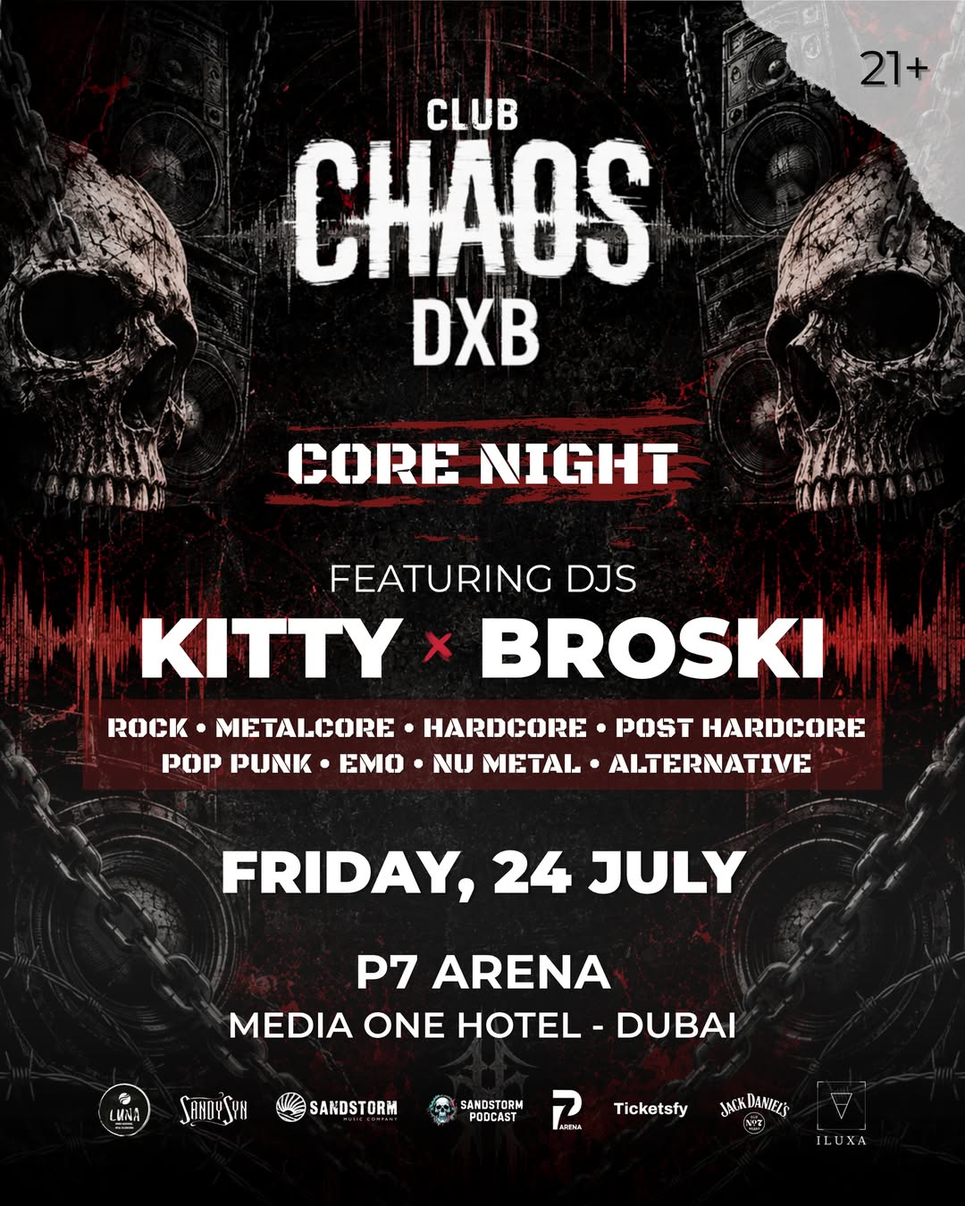 Club Chaos DXB: Core Night Poster